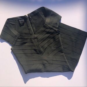 Dark Forest Green BEBE Bodycon Dress! 💚